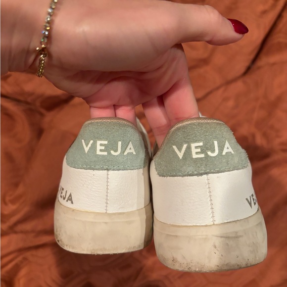Veja Womens Campo Leather And Teal Suede - Picture 2 of 5